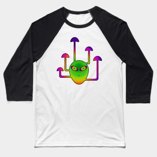 trippy mushroom alien Baseball T-Shirt